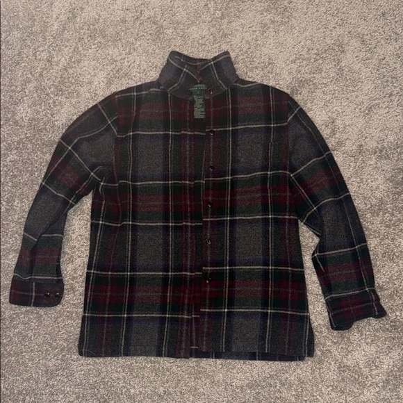 Vintage Polo Ralph Lauren Wool Plaid Button-Up Shirt, Unisex Style - Picture 3 of 4